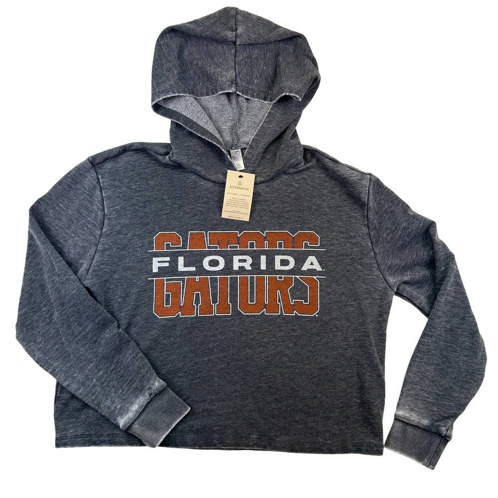Florida Gators Hoodie Womens XL Alternative Relaxed Fit Gray‎ Pullover NCAA